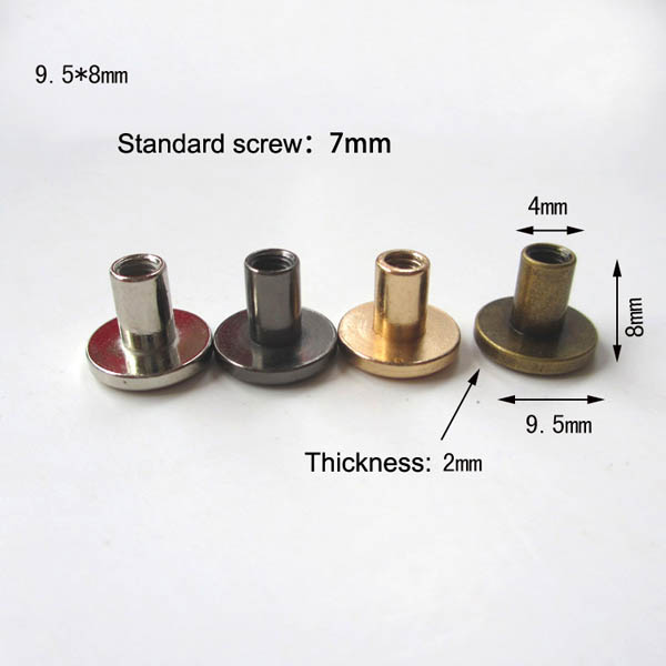 XL502 Chicago Screws-Binding Screws-Plane 9x5mm 100pcs/bag  (Screw is iron)