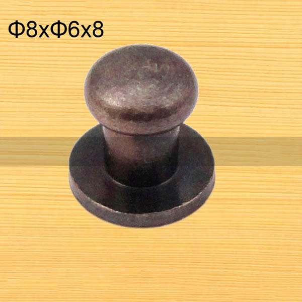 FR108 Monk Head Screws For Leather 8x6x8mm 100pcs/Bag