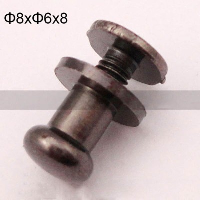 FR108 Monk Head Screws For Leather 8x6x8mm 100pcs/Bag