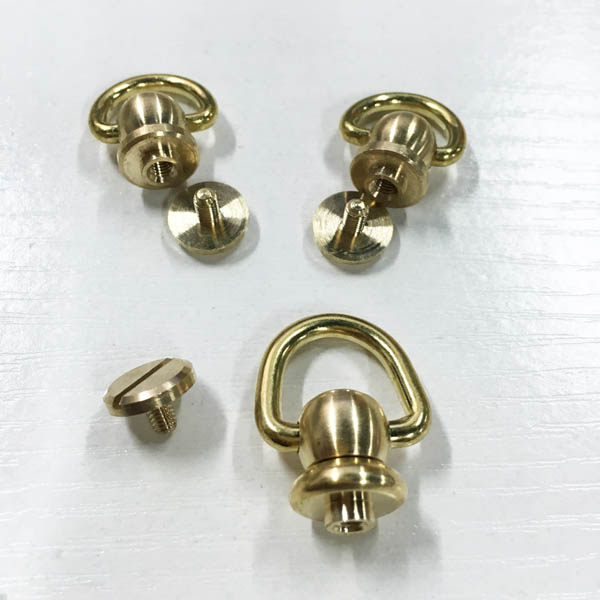 FR603 Monk Head Screws With Ring Belt Loop Rotating 12xM3x28mm 100pcs/bag