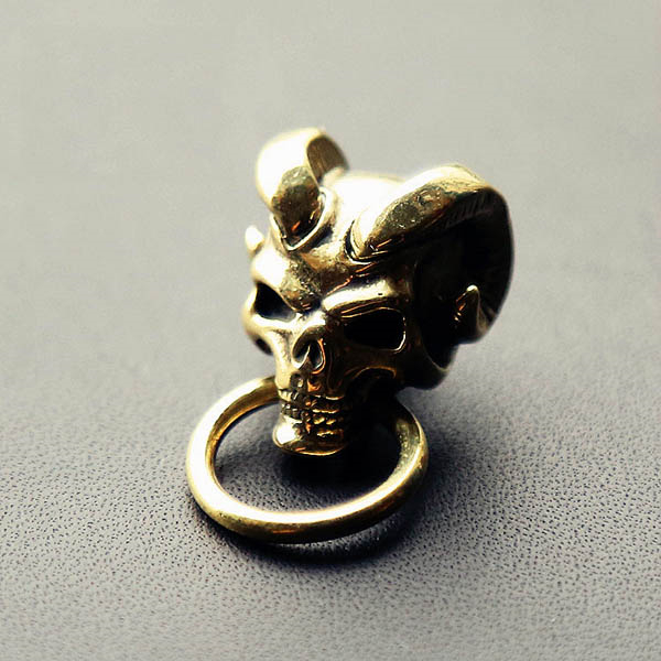 NA004 Brass Cupronickel Demon Skull 21x16mm