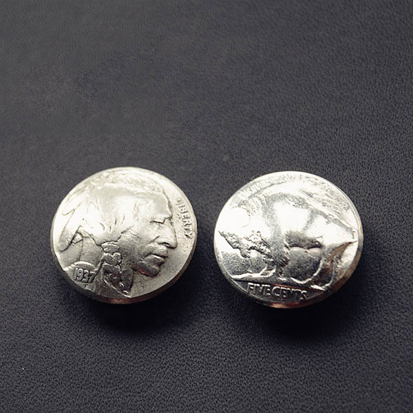 NA014 Indian Head Yak Buffalo Conchos 21mm