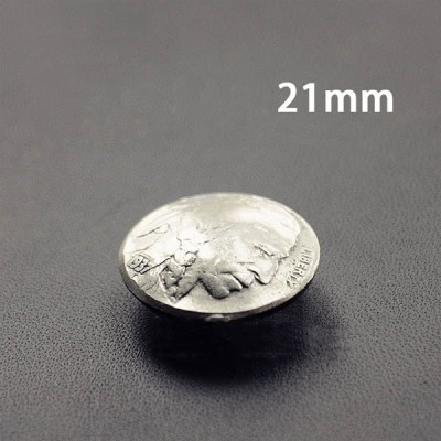 NA014 Indian Head Yak Buffalo Conchos 21mm