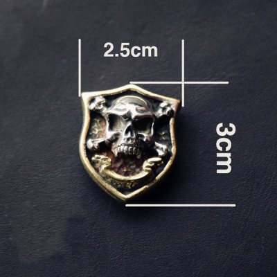 NA025 Buy Conchos Skull Badge 25x30mm