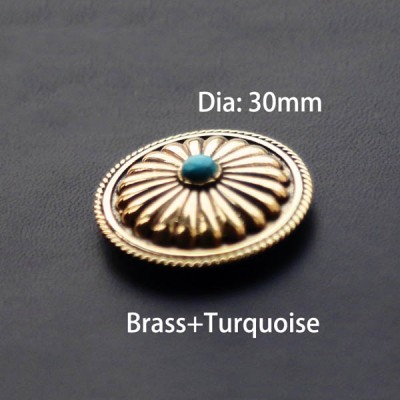 NA043 Turquoise Conchos 30mm