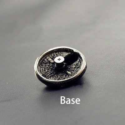 NA070 Gothic Style Skull Thorns Rose Conchos 41.5mm