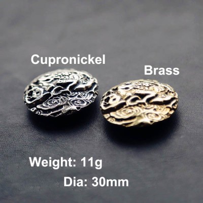 NA084 Japanese Lucky Toad Conchos 30mm