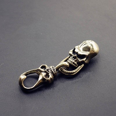 NA089 Double Skull Conchos 68x15.6mm