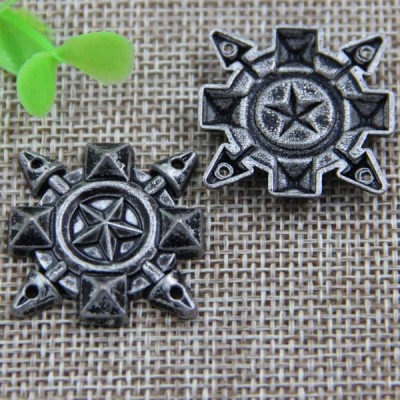 G079 Flower pentagram Sew Spikes 27mm 100pcs/bag
