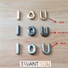 B001 Zinc Alloy Letter  Rivets 11mm in Height A to Z 26pcs/bag