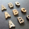 B004 Zinc Alloy Letter  Rivets with rhinestone 11mm in Height A to Z 26pcs/bag