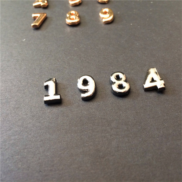 B005 Zinc Alloy Arabic Numeral Rivets 11mm in Height 0 to 9 10pcs/bag