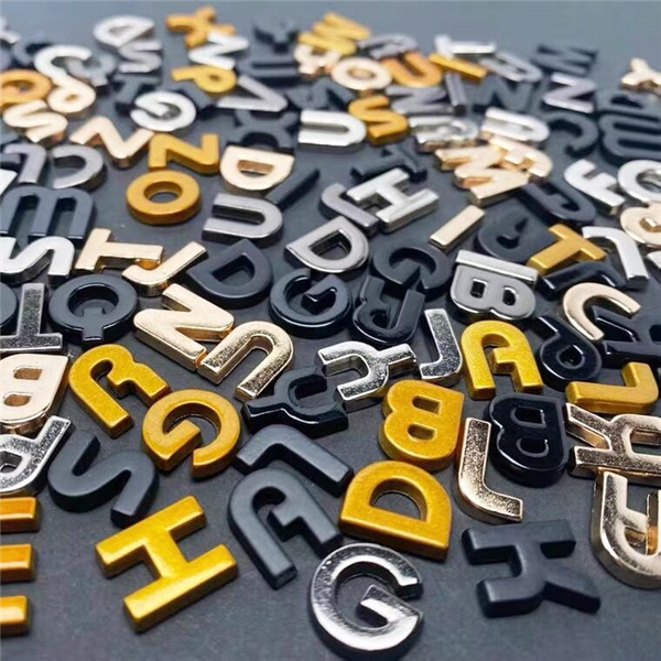 B006 New Design 6 Color for Choose , Zinc Alloy Letter  Rivets 12.9mm in Height A to Z 26pcs/bag