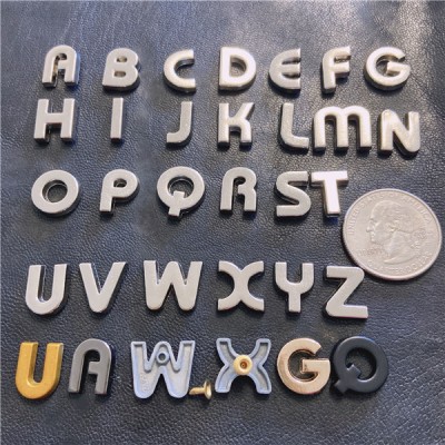 B006 New Design 6 Color for Choose , Zinc Alloy Letter  Rivets 12.9mm in Height A to Z 26pcs/bag