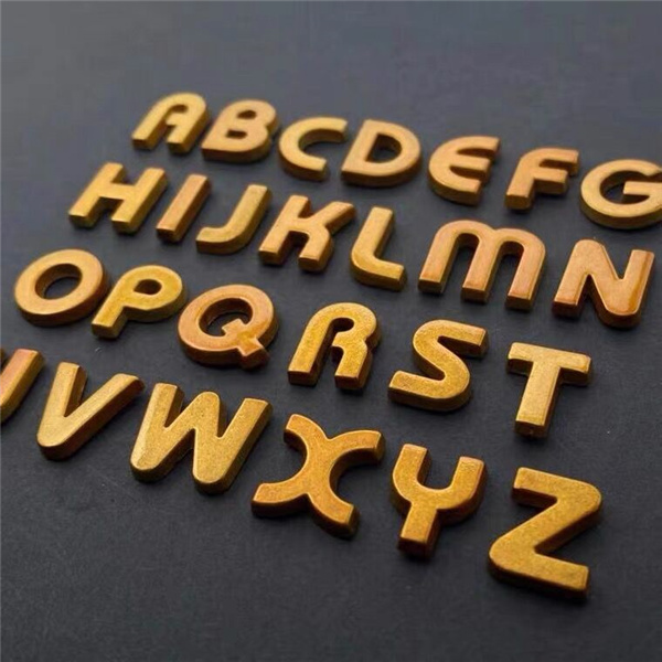 B006 New Design 6 Color for Choose , Zinc Alloy Letter  Rivets 12.9mm in Height A to Z 26pcs/bag