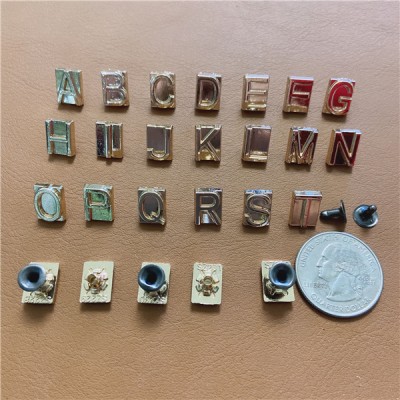 B007 Zinc Alloy Letter  Rivets 11mm in Height A to Z 26pcs/bag