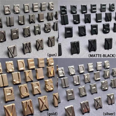 B007 Zinc Alloy Letter  Rivets 11mm in Height A to Z 26pcs/bag