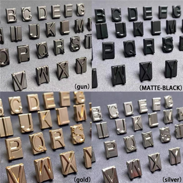 B007 Zinc Alloy Letter  Rivets 11mm in Height A to Z 26pcs/bag