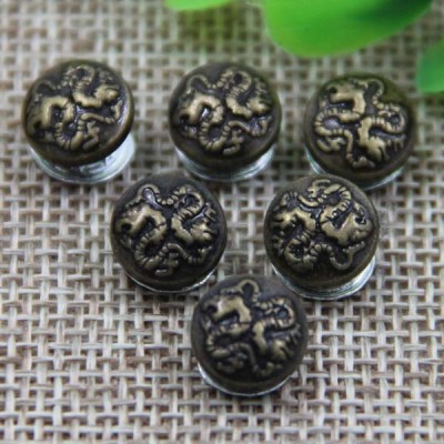 G016 Double Dragon Bronze Rivet 9mm 100pcs/bag