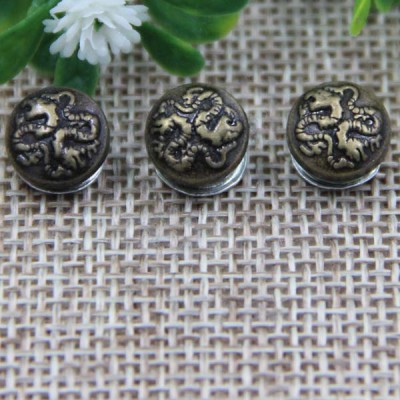 G016 Double Dragon Bronze Rivet 9mm 100pcs/bag