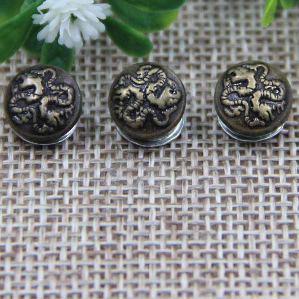 G016 Double Dragon Bronze Rivet 9mm 100pcs/bag