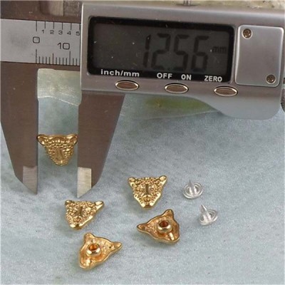 K113 Leopard Alloy Rivets 12.5x12.5mm 100pcs/bag