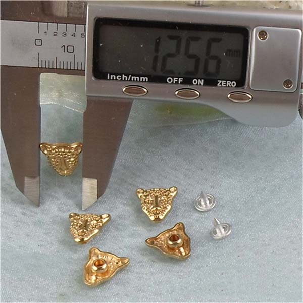 K113 Leopard Alloy Rivets 12.5x12.5mm 100pcs/bag