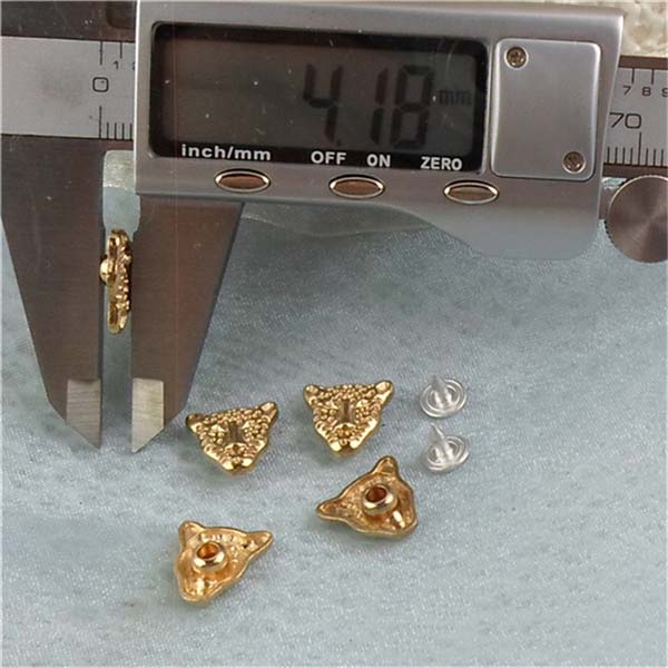 K113 Leopard Alloy Rivets 12.5x12.5mm 100pcs/bag