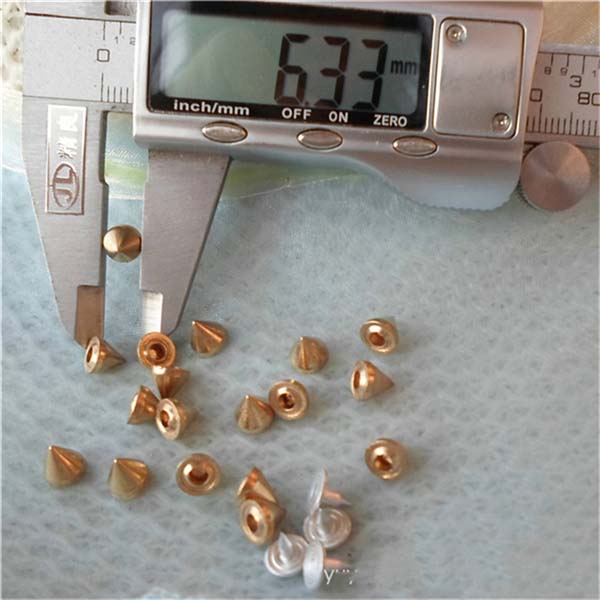 K002 Cone Alloy Rivets 6x6mm 100pcs/bag