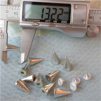 K015 Silver Cone Rivets 7x13mm 100pcs/bag