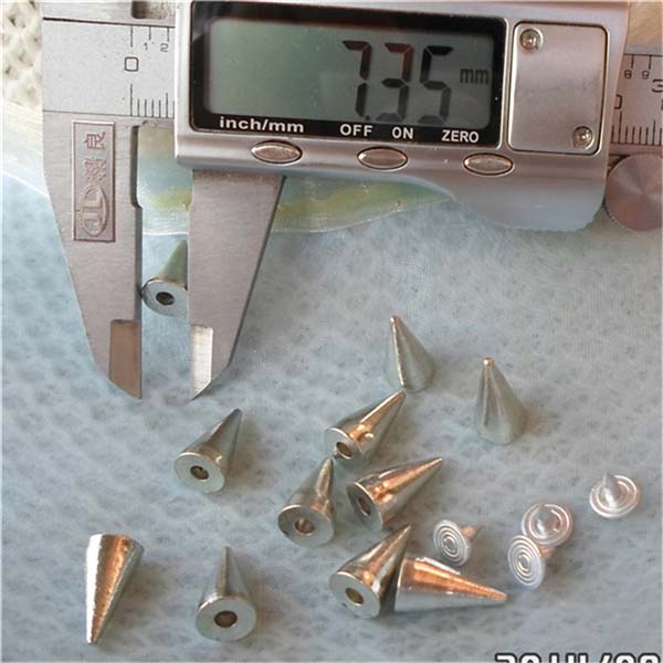 K015 Silver Cone Rivets 7x13mm 100pcs/bag