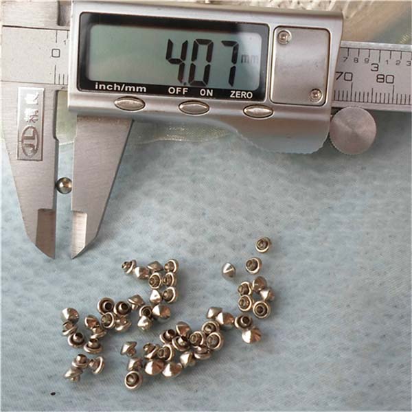 T017 Cone Rivets( iron/brass) 4x3mm 1000pcs/bag