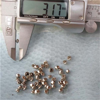 T017 Cone Rivets( iron/brass) 4x3mm 1000pcs/bag