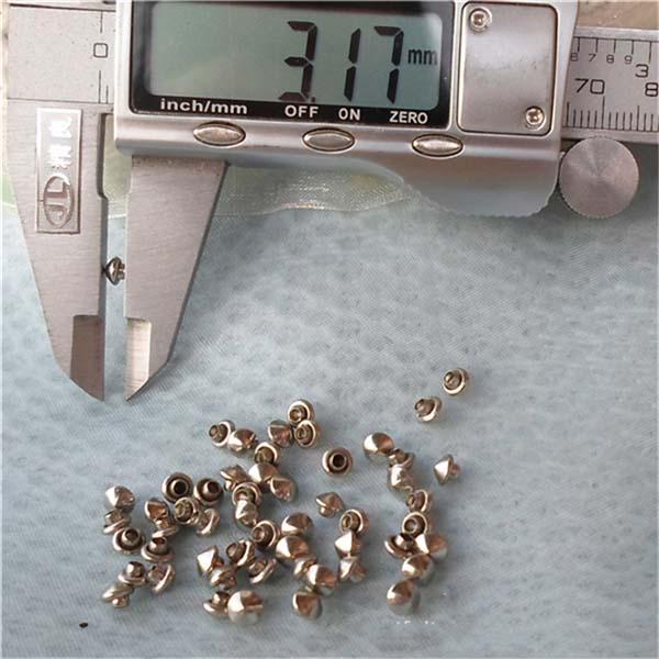 T017 Cone Rivets( iron/brass) 4x3mm 1000pcs/bag