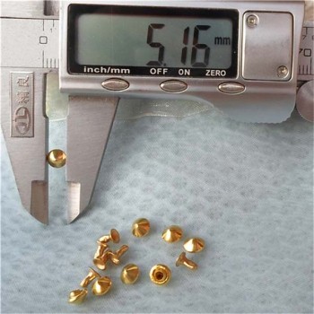 T018 Cone iron/brass rivets 5x3mm 1000pcs/bag