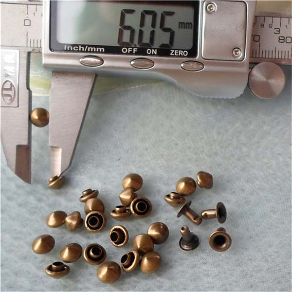 T019 Cone Rivets( iron/brass) 6x4mm 1000pcs/bag