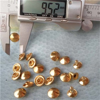 T022 Cone Rivets( iron/brass) 9.5x5mm 1000pcs/bag