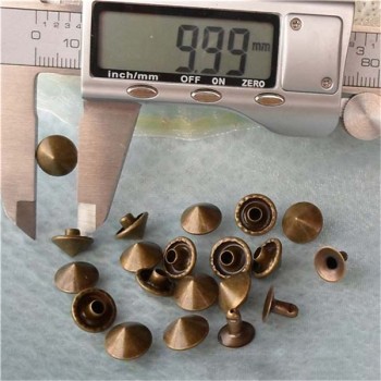 T023 Cone Rivets( iron/brass) 10x7mm 1000pcs/bag