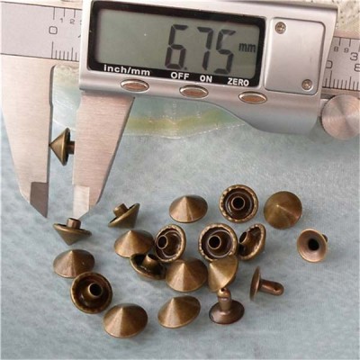 T023 Cone Rivets( iron/brass) 10x7mm 1000pcs/bag