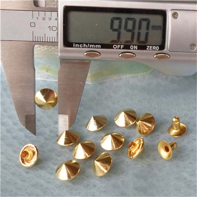 T023 Cone Rivets( iron/brass) 10x7mm 1000pcs/bag