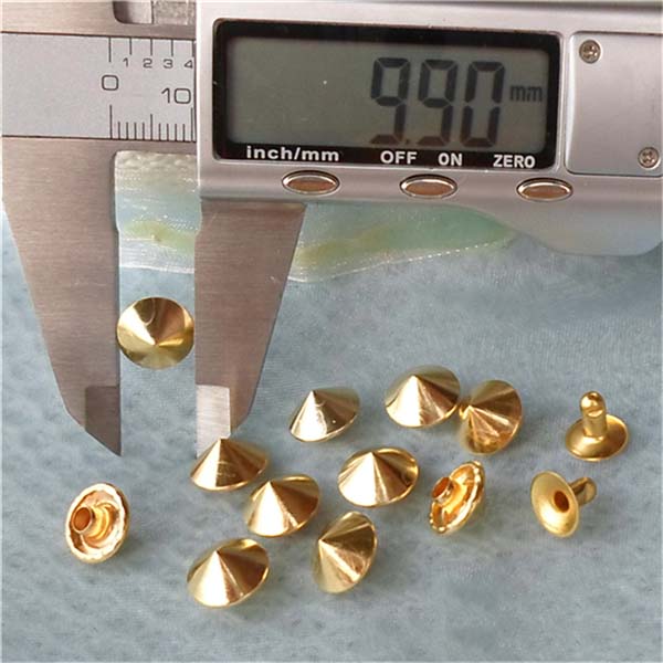 T023 Cone Rivets( iron/brass) 10x7mm 1000pcs/bag