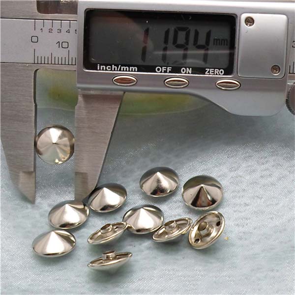 T061 Cone Rivets( iron/brass) 12x6mm 100pcs/bag