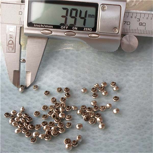 T010 Mushrooms Semicircle Rivets(iron/brass) 4x3mm 1000pcs/bag