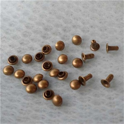 T011 Domed Rivets For Leather(iron/brass) 5x3mm 1000pcs/bag