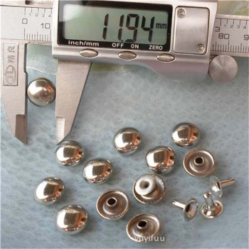T016-12 Dome Rivets(iron/brass) 12x6mm 1000pcs/bag