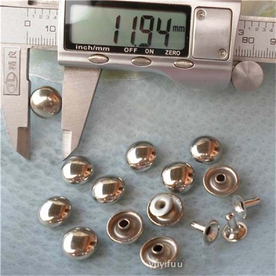 T016-12 Dome Rivets(iron/brass) 12x6mm 1000pcs/bag