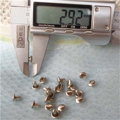 T027 Flat Head Brass Rivets(iron/brass) 6mm 1000pcs/bag