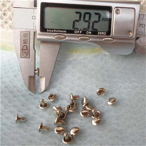 T027 Flat Head Brass Rivets(iron/brass) 6mm 1000pcs/bag