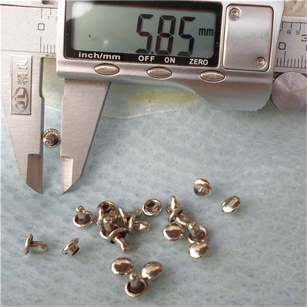 T027 Flat Head Brass Rivets(iron/brass) 6mm 1000pcs/bag