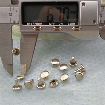 T028 Flat Steel Rivets(iron/brass) 7mm 1000pcs/bag